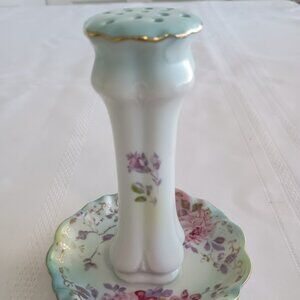 Vintage RS Prussia Reproduction Hatpin holder with Floral Design